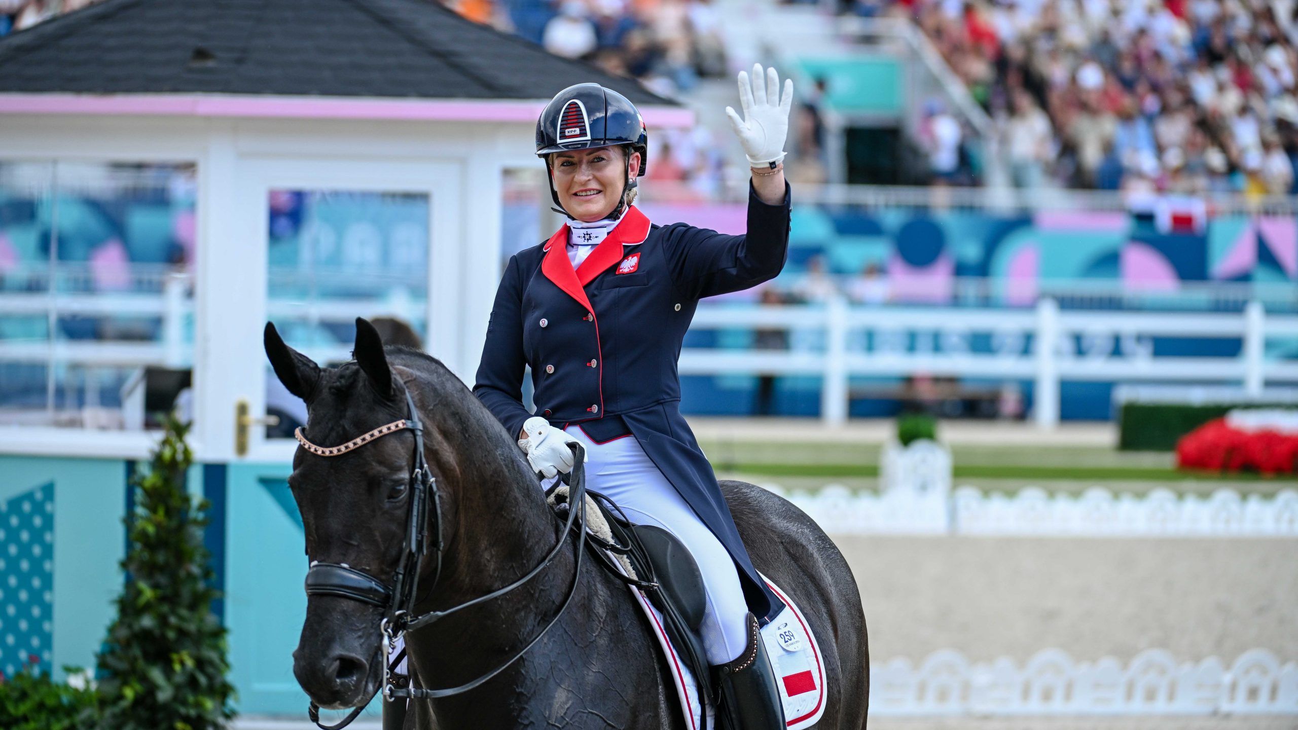 Sandra Sysojeva and Maxima Bella at the Paris Olympics.