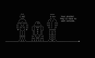 how to watch star wars in ASCII - droids