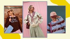 three model shots from the new accessorize x good manners style collab