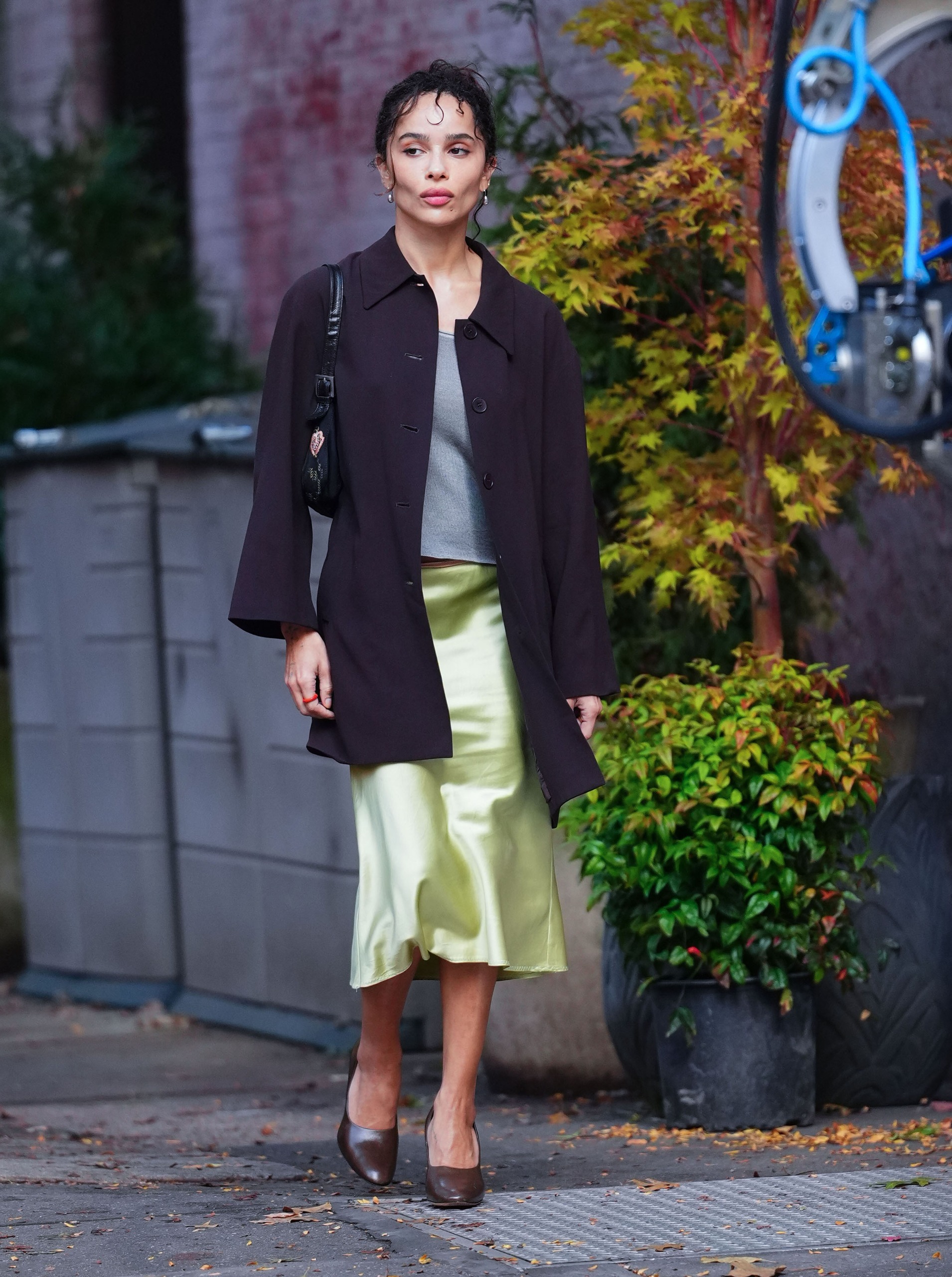 NEW YORK CITY, NY - OCTOBER 14: Zoe Kravitz is seen on the set of "Die Alive" on October 14, 2026 in New York City.