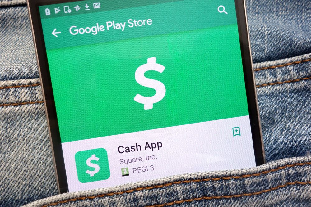 Cash App logo on a smartphone.