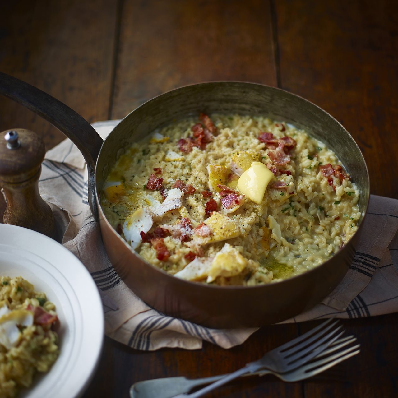 Smoked Haddock and Bacon Risotto