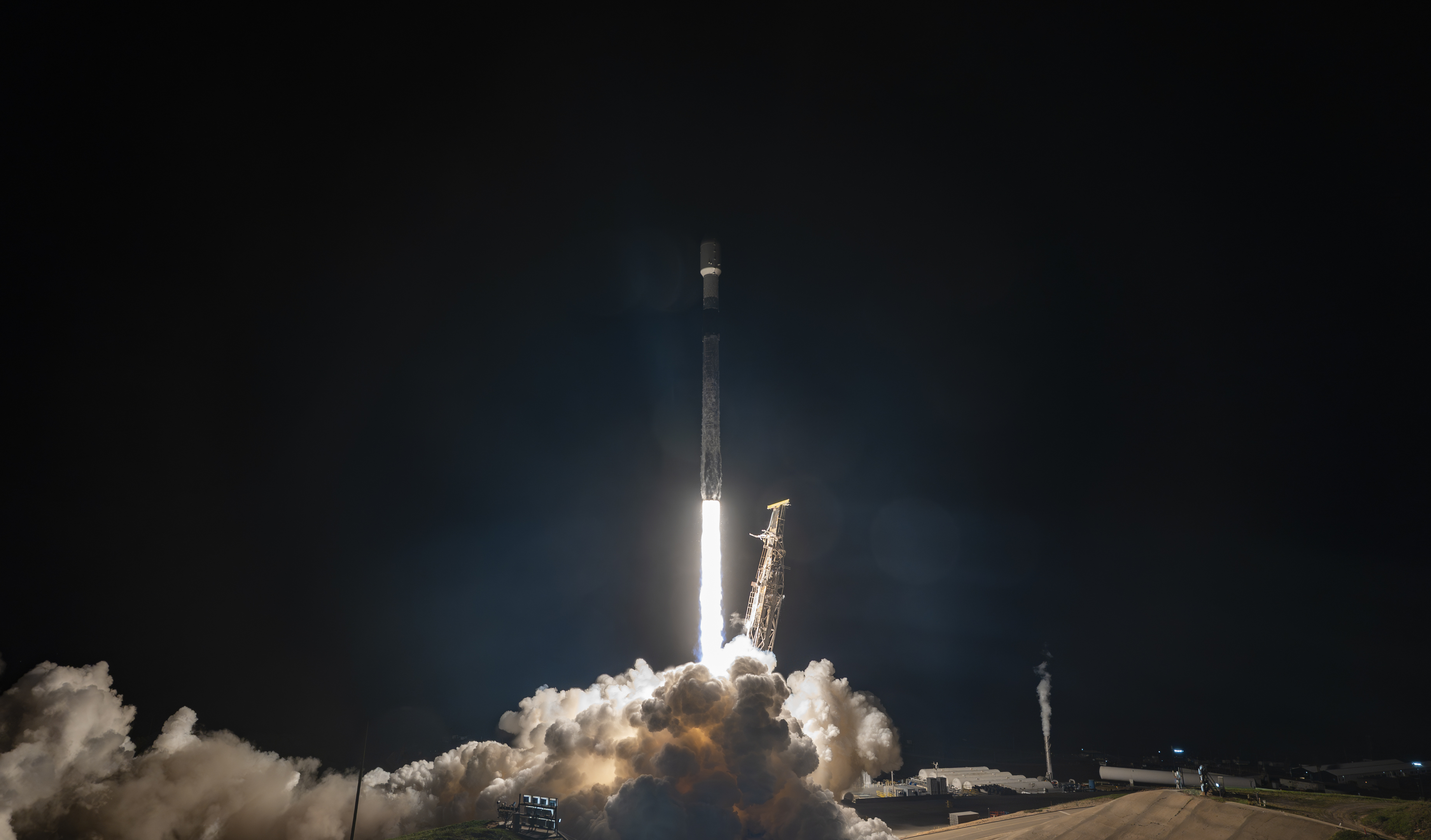 A SpaceX Falcon 9 rocket launches NASA's Pandora exoplanet mission and about three dozen other payloads from California on Jan. 11, 2025, on a rideshare flight called "Twilight."