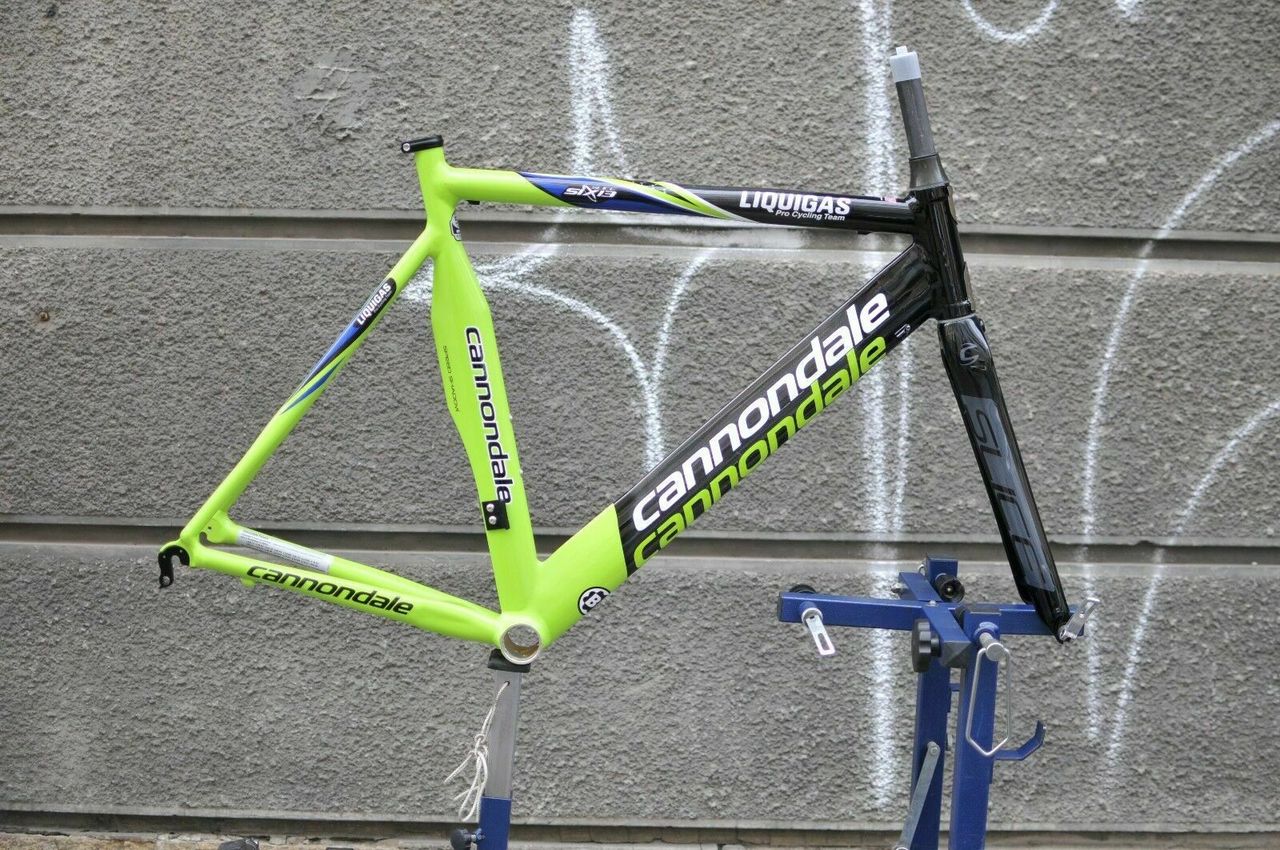 A team-only 2007 Liquigas team Cannondale Six13 time trial frame on eBay