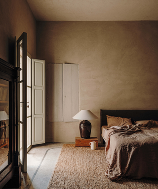 Bedroom in minimalist neutral style