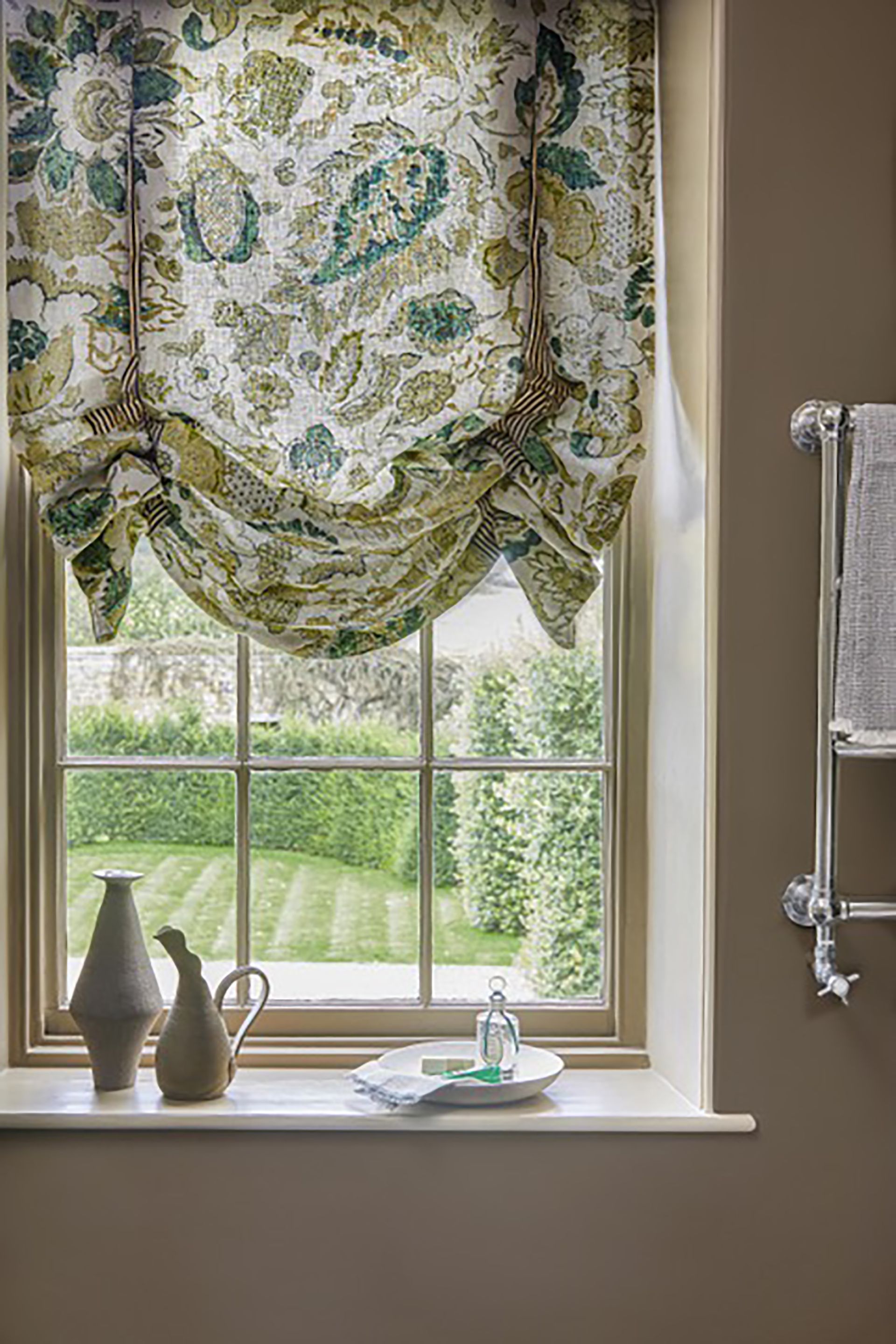 Blind in Woodblock Forest linen Madeaux