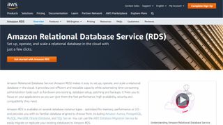   Amazon relational database services 
