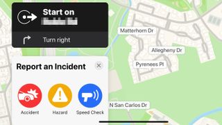 Apple Maps incident reporting