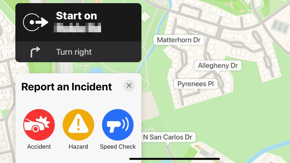 Cómo informar un accidente de tráfico usando Apple Maps en