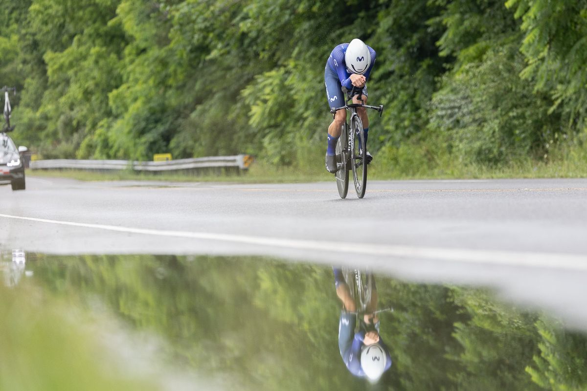 Will Barta (Movistar) has the fastest time at the end of the second to the last heat and heald his place in the hotseat right up until Brandon MCNaulty cross the line.