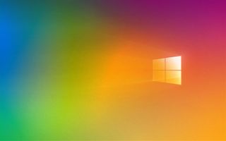 Windows logo in rainbow colors.