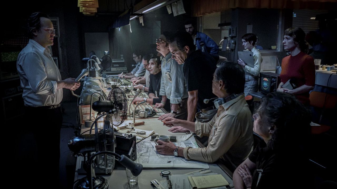 Peter Sarsgaard, Corey Johnson, Zinedine Soualem, John Magaro, Marcus Rutherford, Georgina Rich, Ben Chaplin and Leonie Benesch in September 5