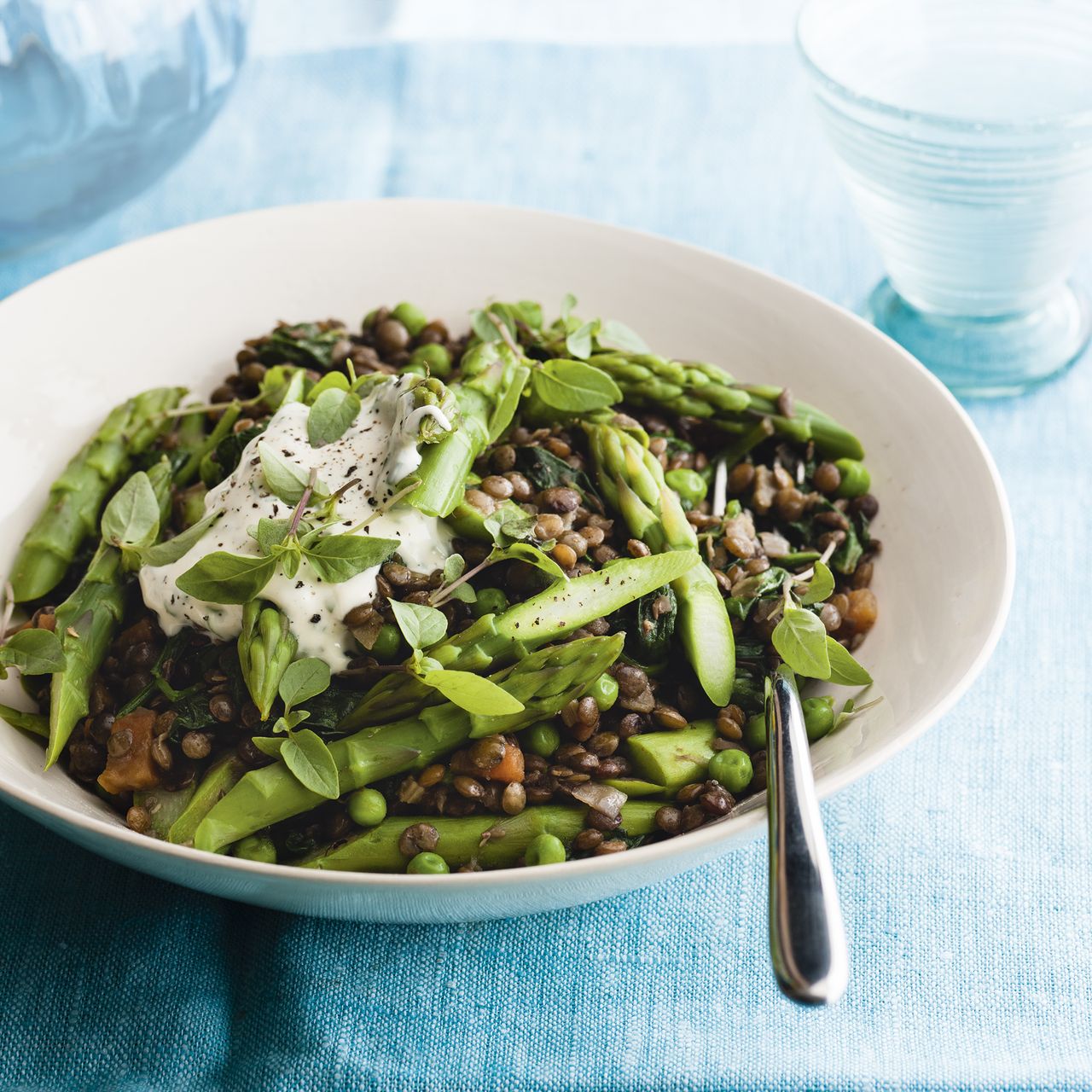 Lentil risotto recipe with asparagus recipe