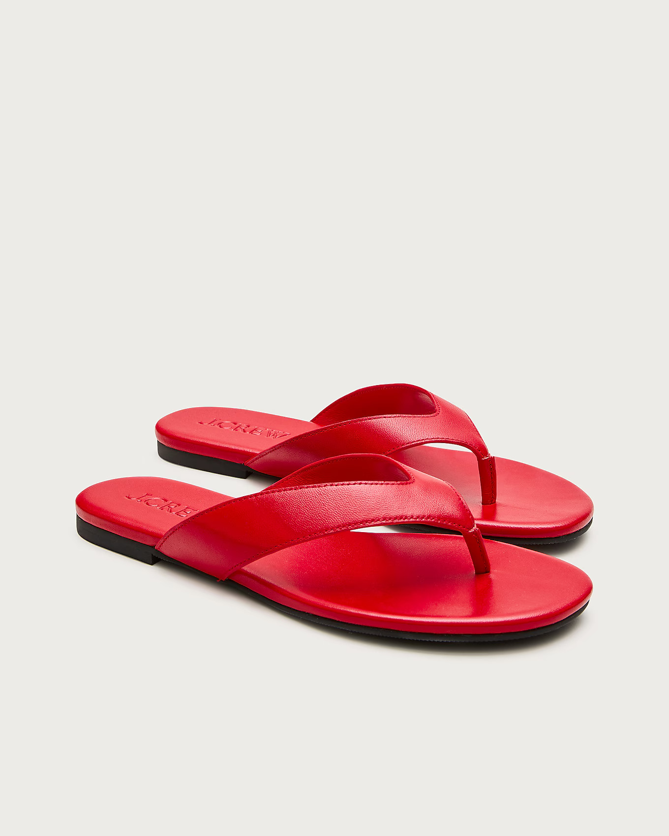 J.Crew, Audrey Slim Thong Sandals in Leather