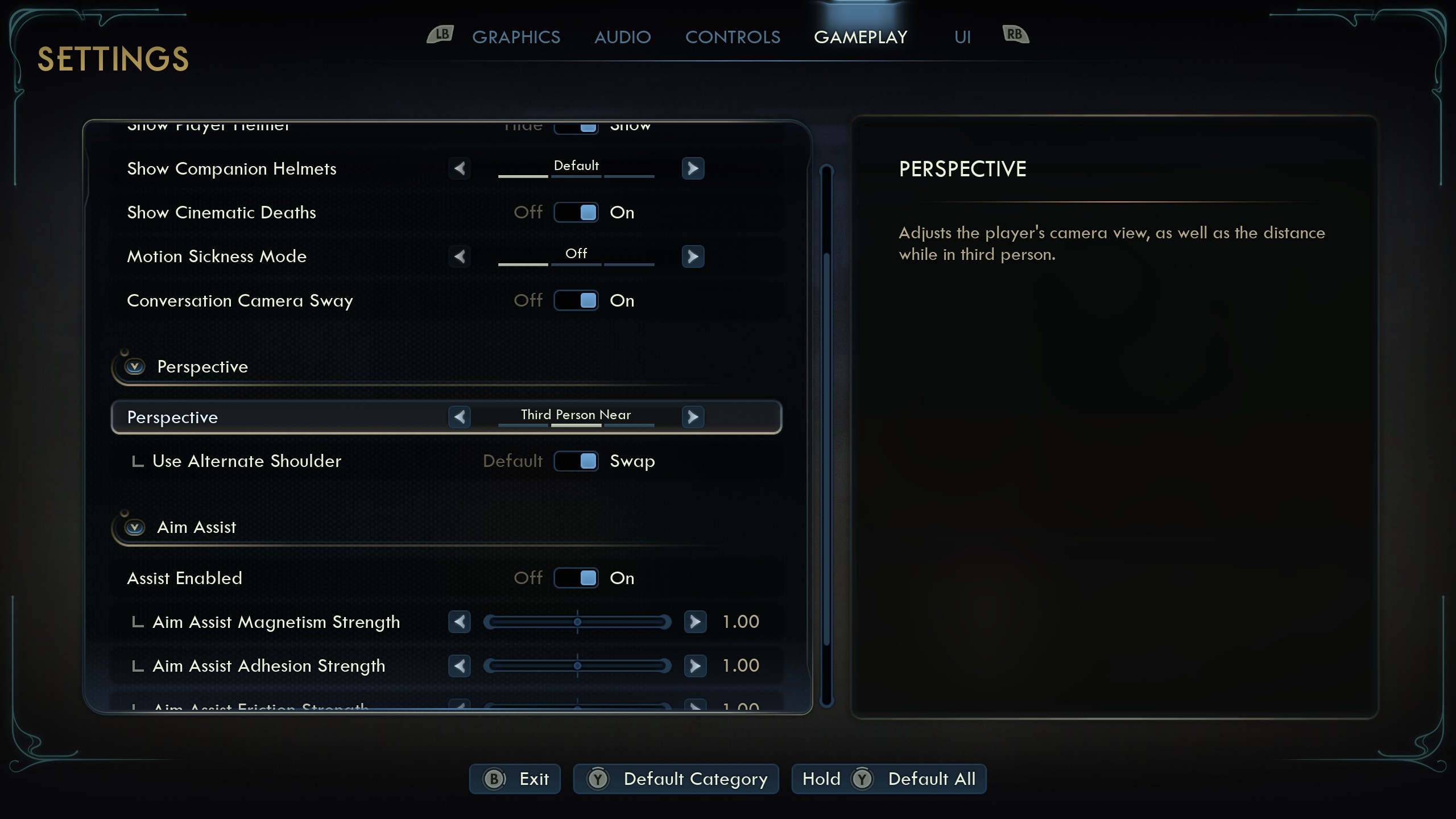 Outer Worlds 2 third-person view setting
