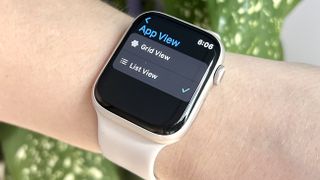 How to change Apple Watch app view
