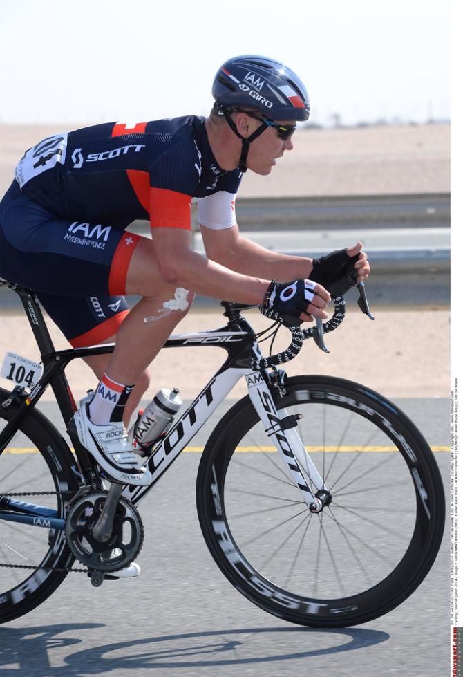 Kristof Goddaert (IAM Cycling) in action during the 2014 Tour of Qatar