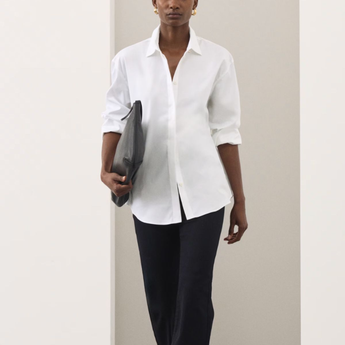 M&amp;amp;S tailored shirt white