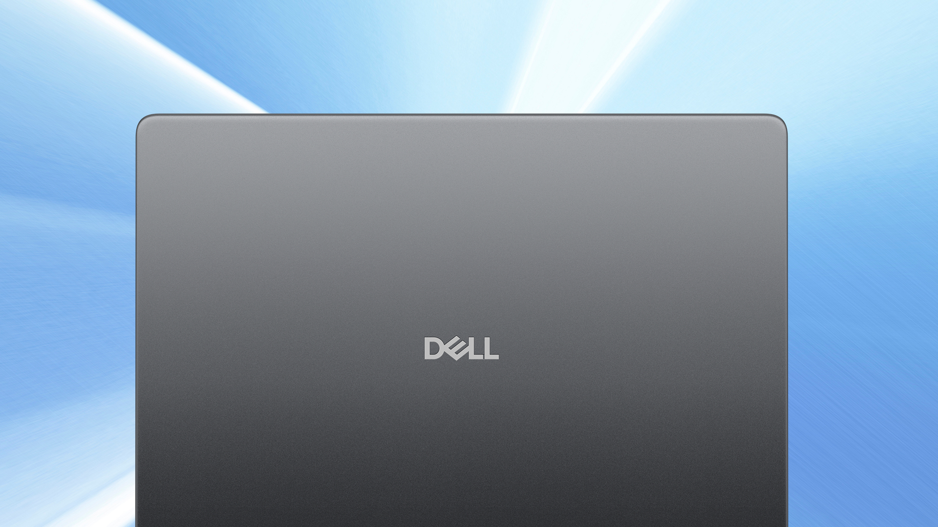 Dell Pro laptop viewed from behind showing lid and Dell logo