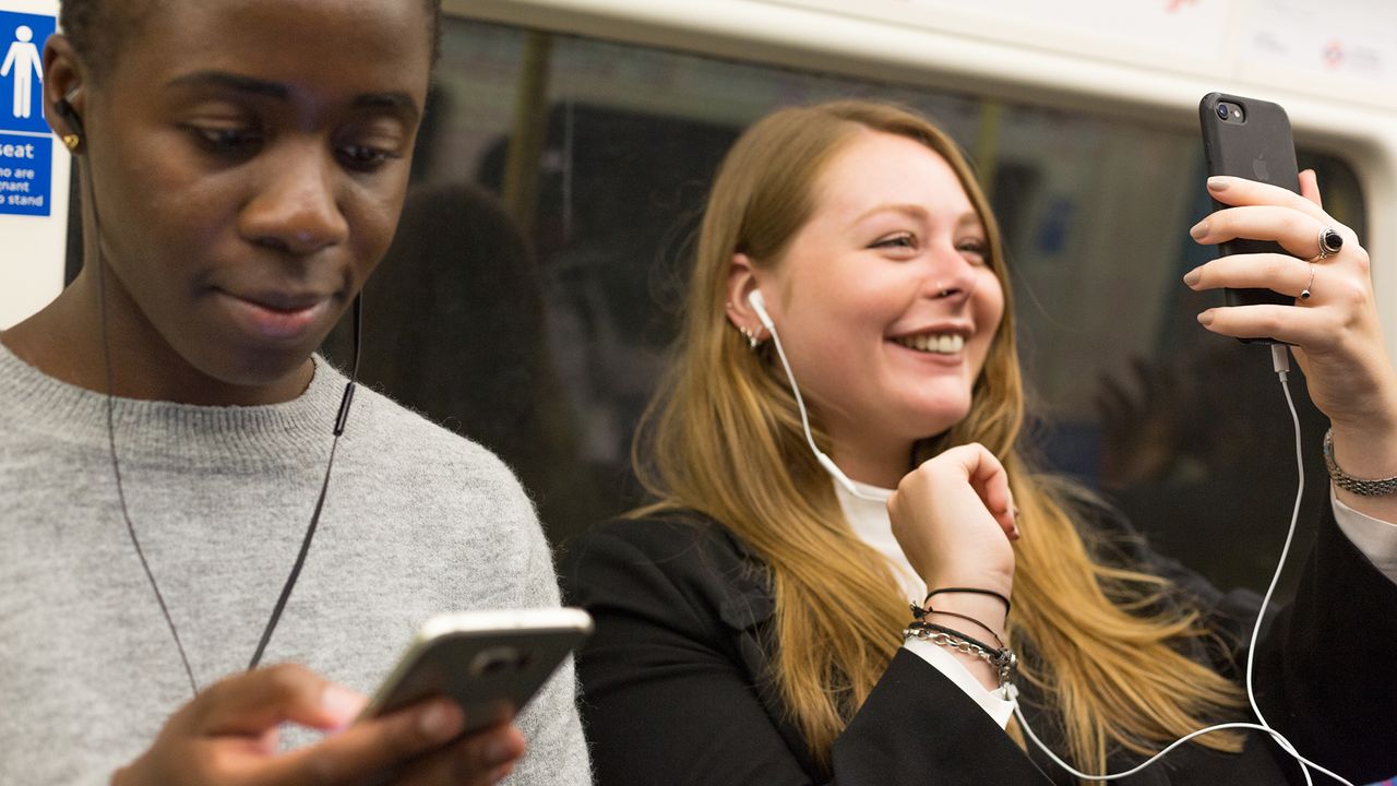 Using mobile on London Tube