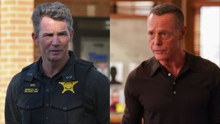 Shawn Hatosy as Deputy Chief Reid and Jason Beghe as Hank Voight in Chicago P.D. Season 12