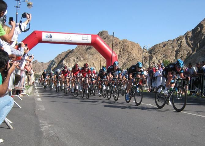 Sky control the peloton on the final day of the Tour of Oman.