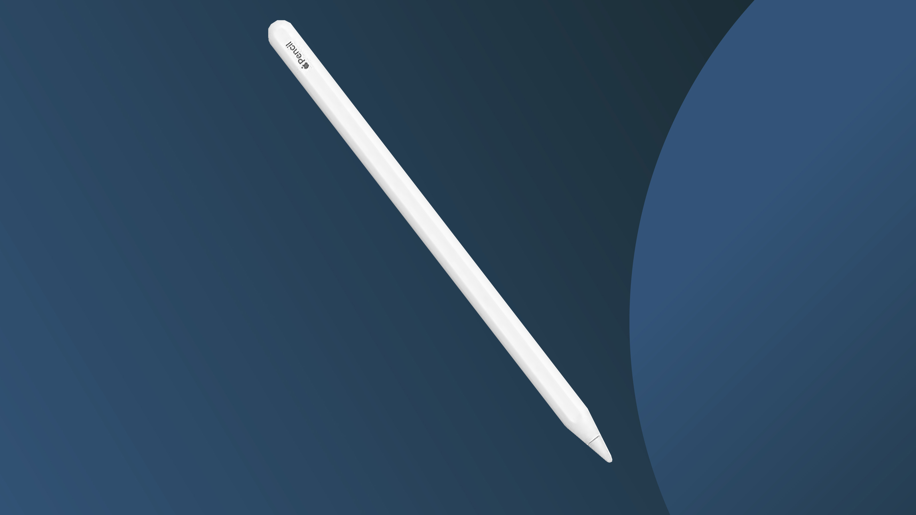 product shot of the Apple Pencil 2nd generation on a dark background