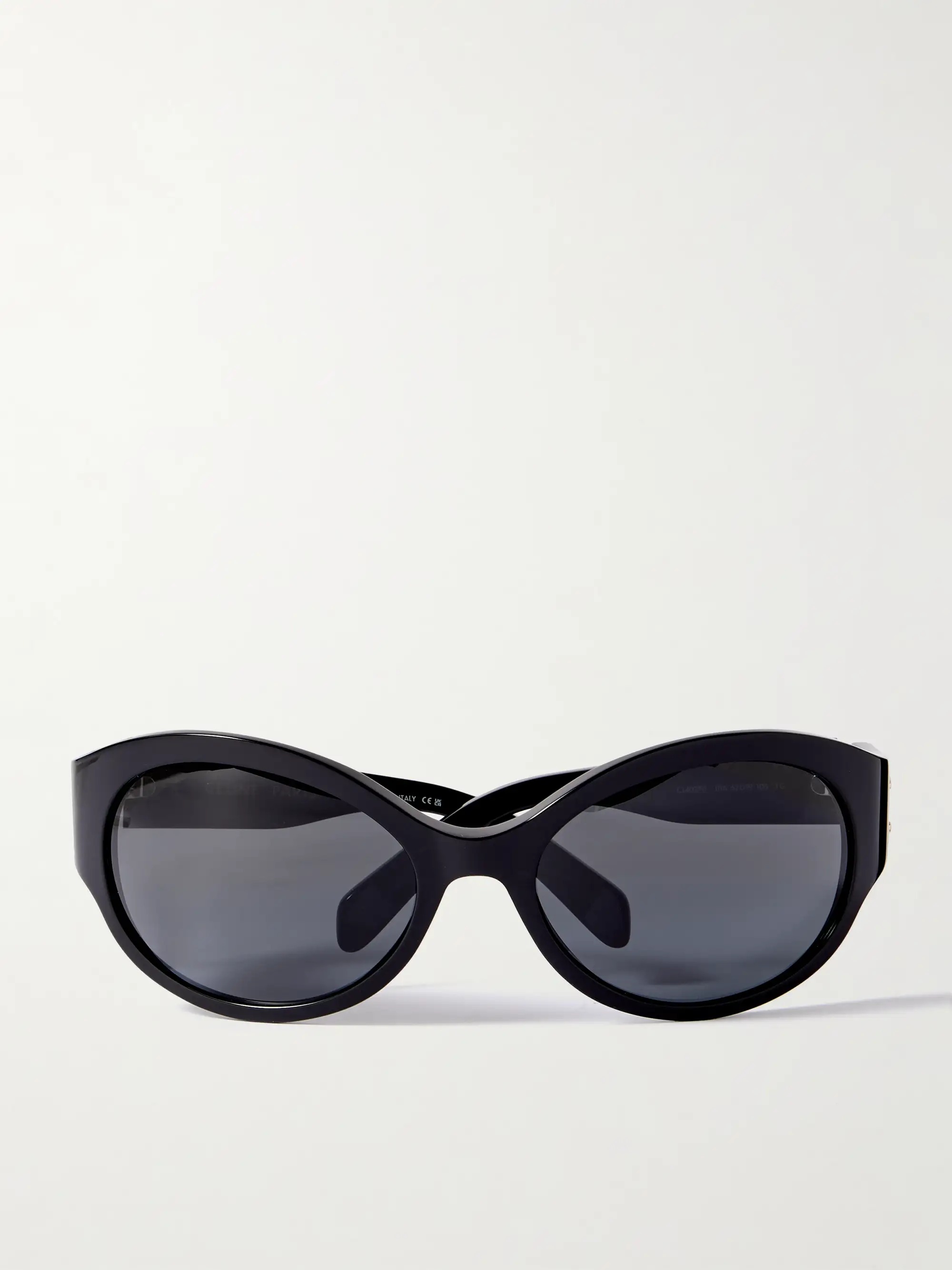 Celine Triomphe Oversized Round-Frame Acetate Sunglasses.
