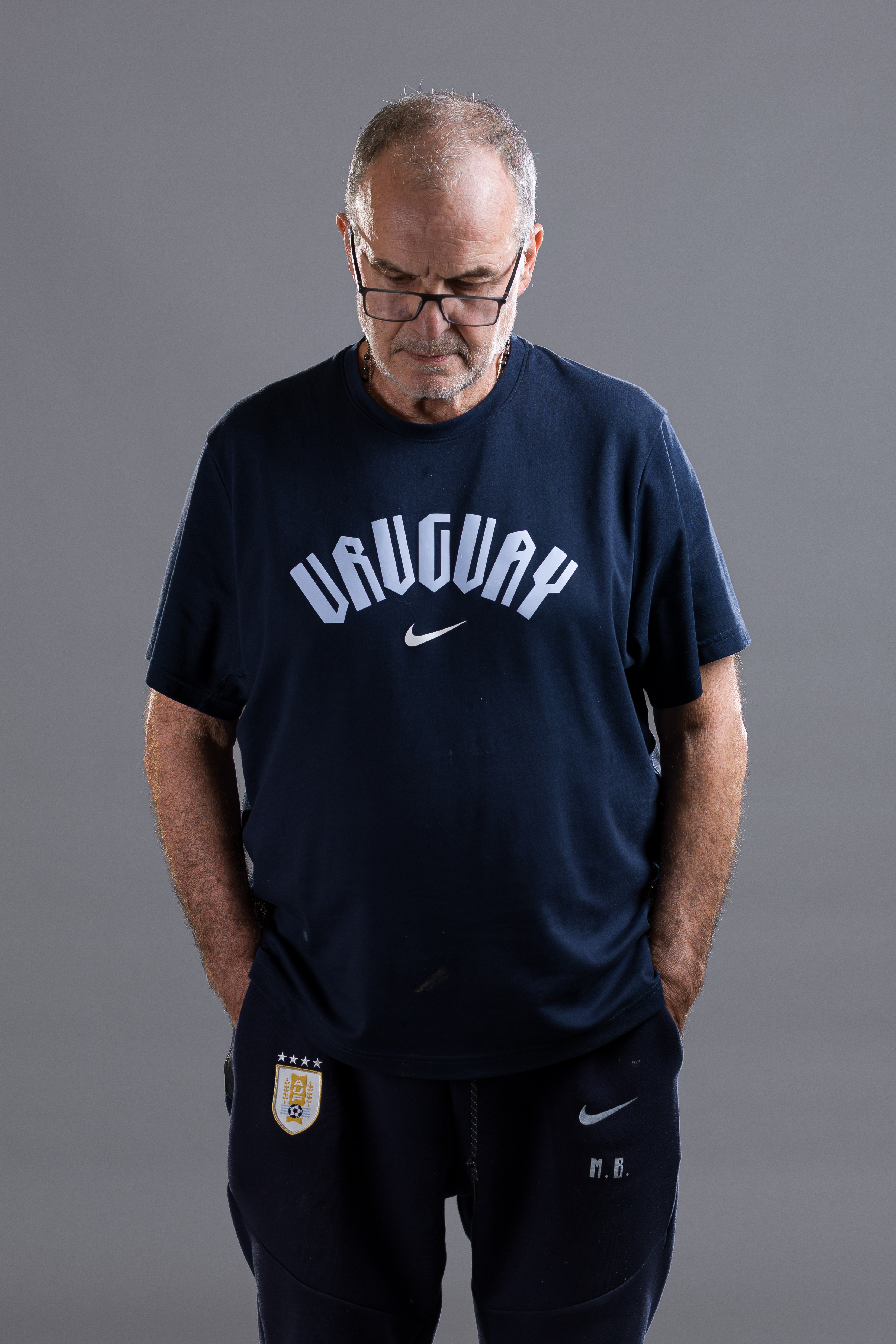 Marcelo Bielsa, Head Coach of Uruguay, poses for a portrait during the official FIFA World Cup 2026 portrait session on June 10, 2026 in Cancun, Mexico