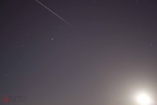 ISS, Saturn, and Full Moon Over Tucson