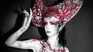 Bambie Thug looking over the camera