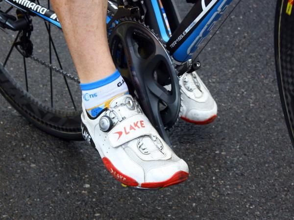 Garmin-Transitions sprinter Tyler Farrar opts for the custom heat-moldable fit of Lake's CX401.