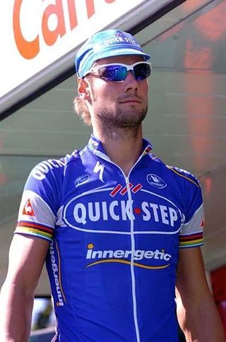 Tom Boonen (Quick.Step Innergetic) came in a hurry and didn't have time to shave. But it shouldn't slow him down in the sprints.