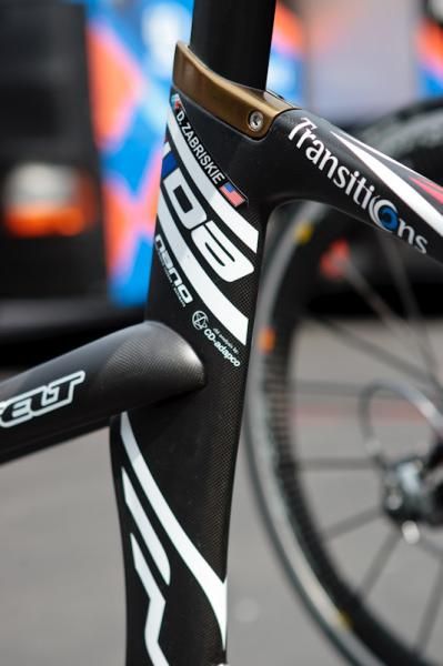 Dave Zabriskie's (Garmin-Transitions) TT bike is all ready for the week.