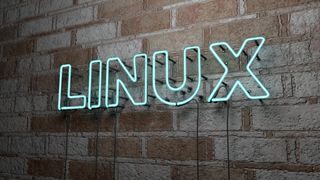 Linux sign on a brick wall