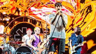Red Hot Chili Peppers onstage in Austin