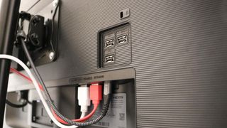 The ports on the back of the Samsung M7 Smart Monitor