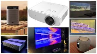 Collage of projectors shown at CES 2023