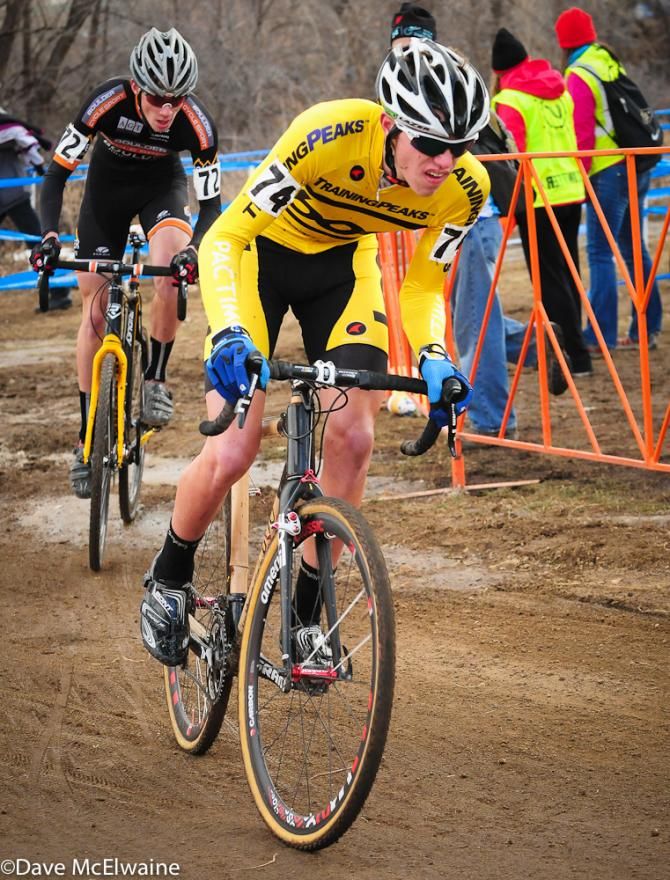 Brannan Fix (Boo Bicycles) racing near the front after one lap