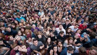 A generic picture of fans at a rock gig