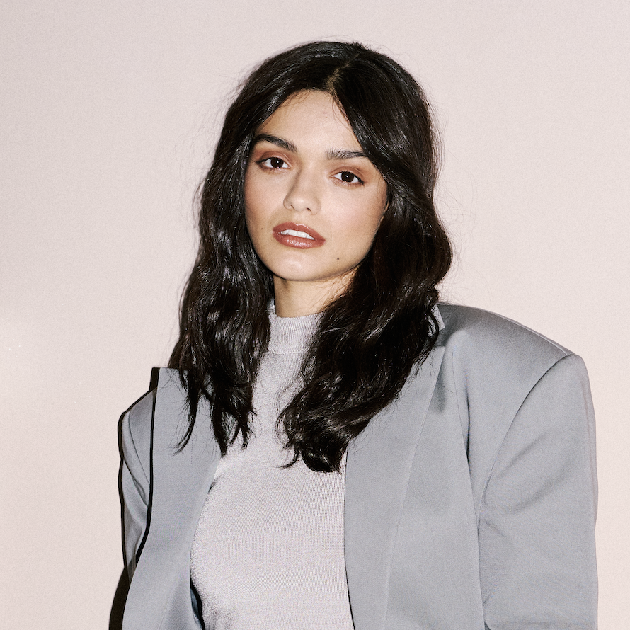 Rachel Zegler poses during a photocall to celebrate the &quot;Evita&quot; cast recording release at the Theatre Royal Drury Lane on October 28, 2025 in London, England.
