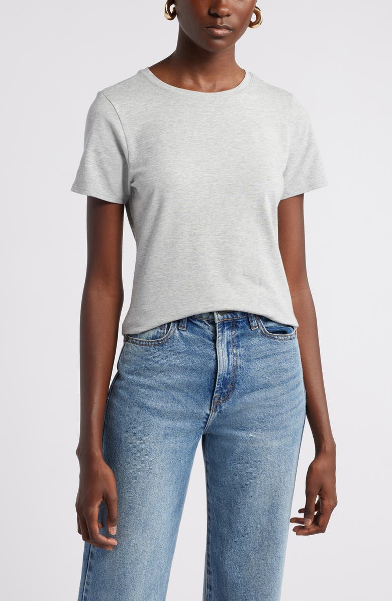 Pima Cotton Blend Crewneck T-Shirt