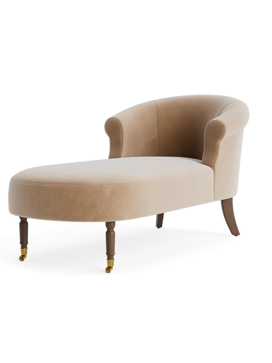 a tan chaise lounge