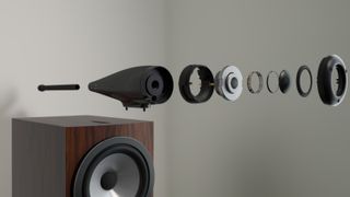 Bowers & Wilkins 705 S3 exploded tweeter-on-top