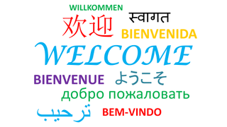 Welcome in several different languages