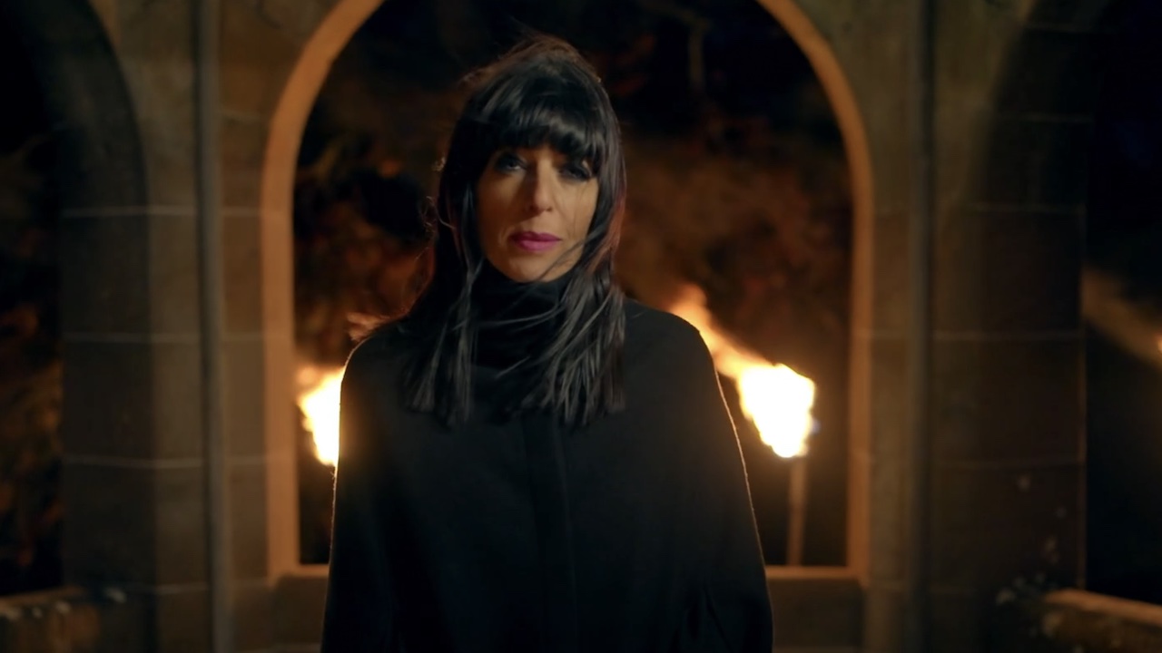Claudia in the gazebo in The Traitors UK Season 4