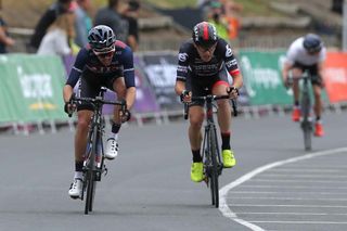 Ian Bibby (JLT Condor) surges to the finish to beat Jesse Kerrison (IsoWhey Sports SwissWellness)