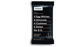 A black labeled RXbar in its packaging.