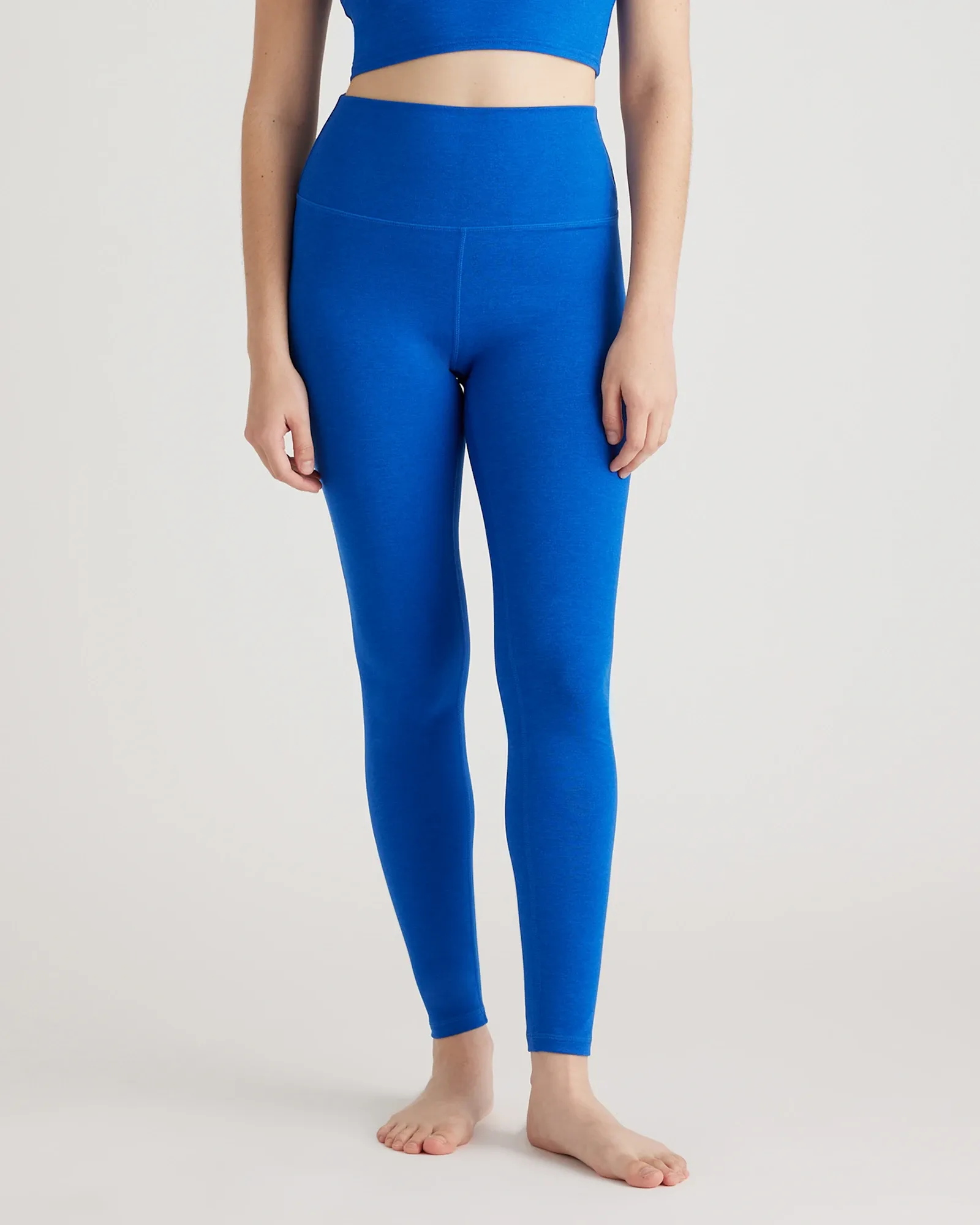 Ultra-Soft High-Rise Legging - 28" Inseam in Heather Cobalt, Size Xs