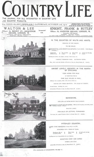 Walton and Lee advert in Country Life